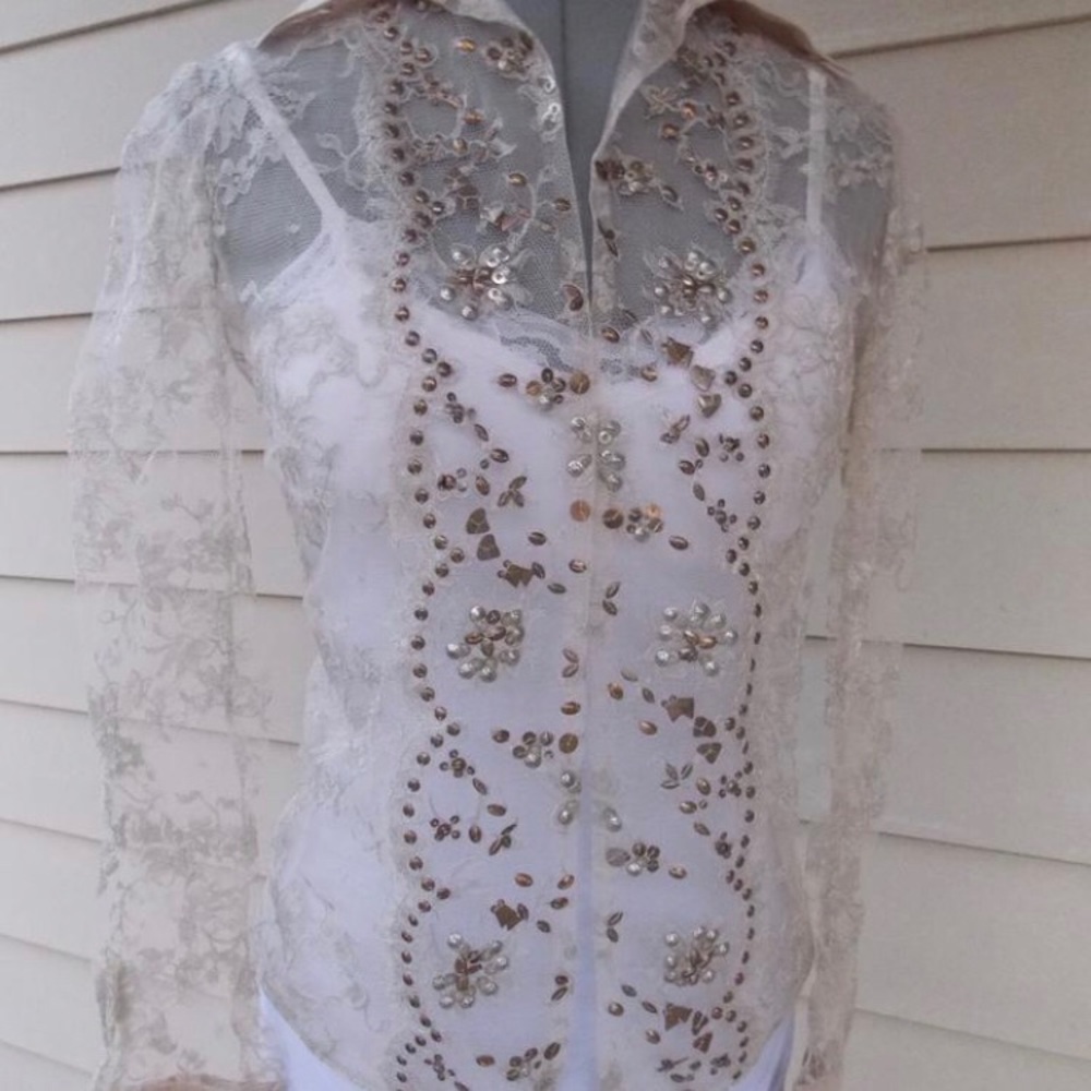 Valentino Lace Cardigan Blouse size 2